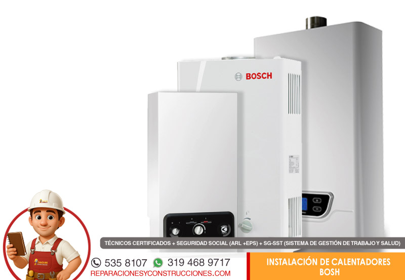 Mantenimiento de calentadores a gas Bosch en Bogotá