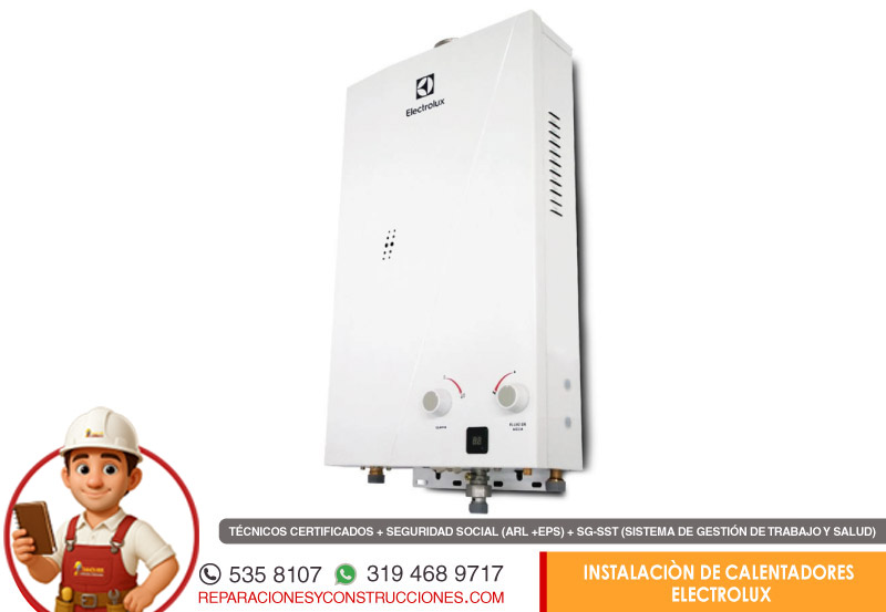 Mantenimiento de calentadores Electrolux a gas en Bogotá