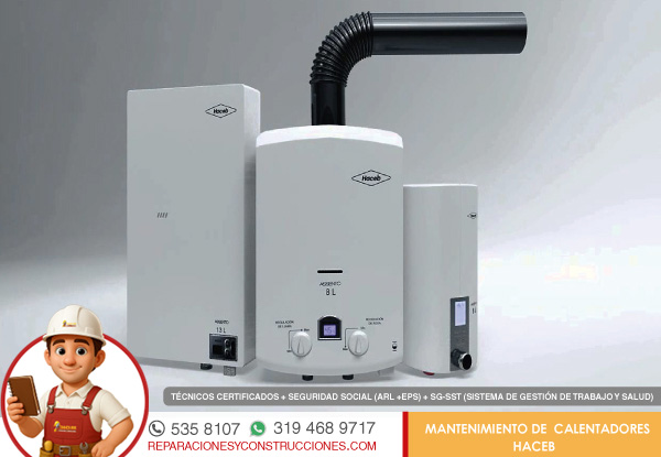 Mantenimiento de calentadores Haceb a gas en Bogotá