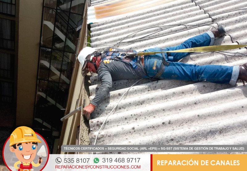 reparación de canales y mantenimiento de techos 