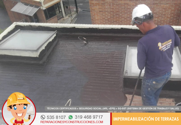 aplicacion de impermeabilizantes en terrazas en Bogotá